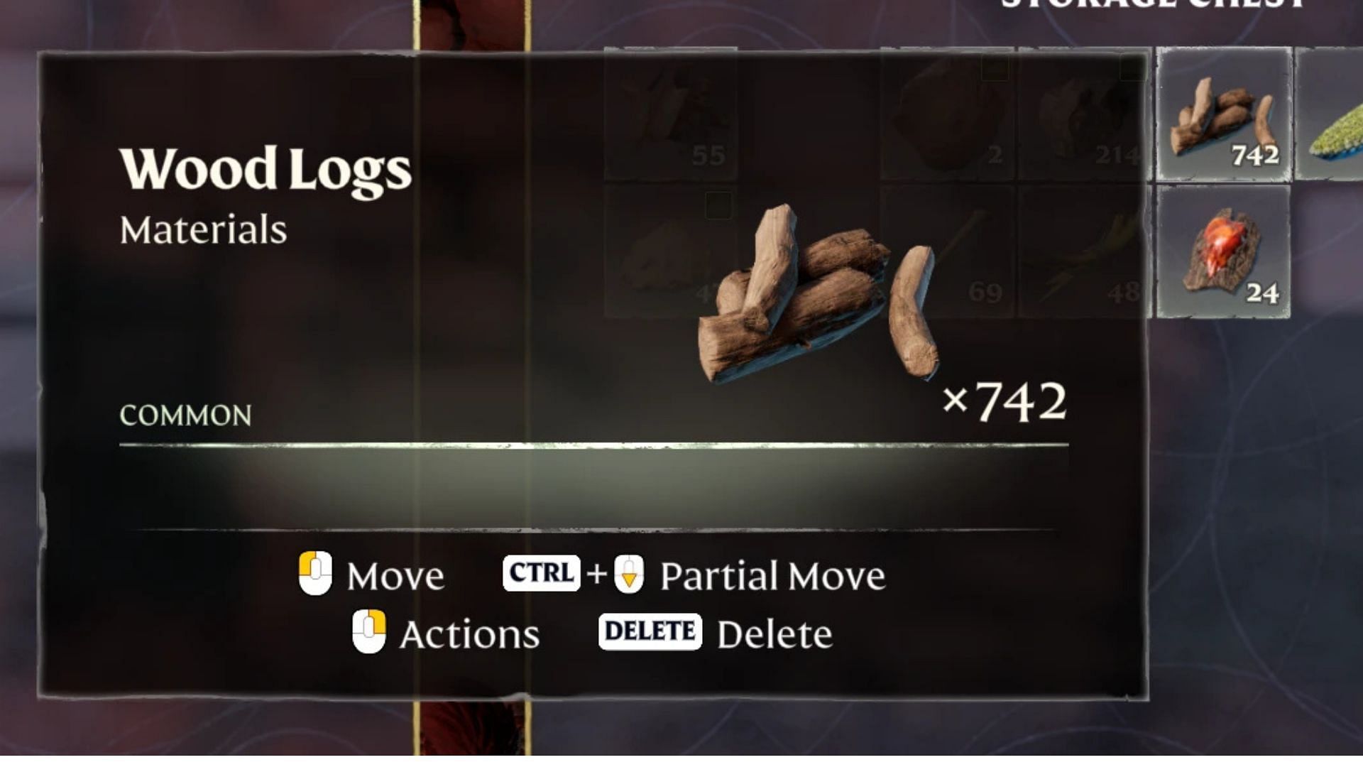 Increased stack size using mods (Image via kenuaena on NexusMods)